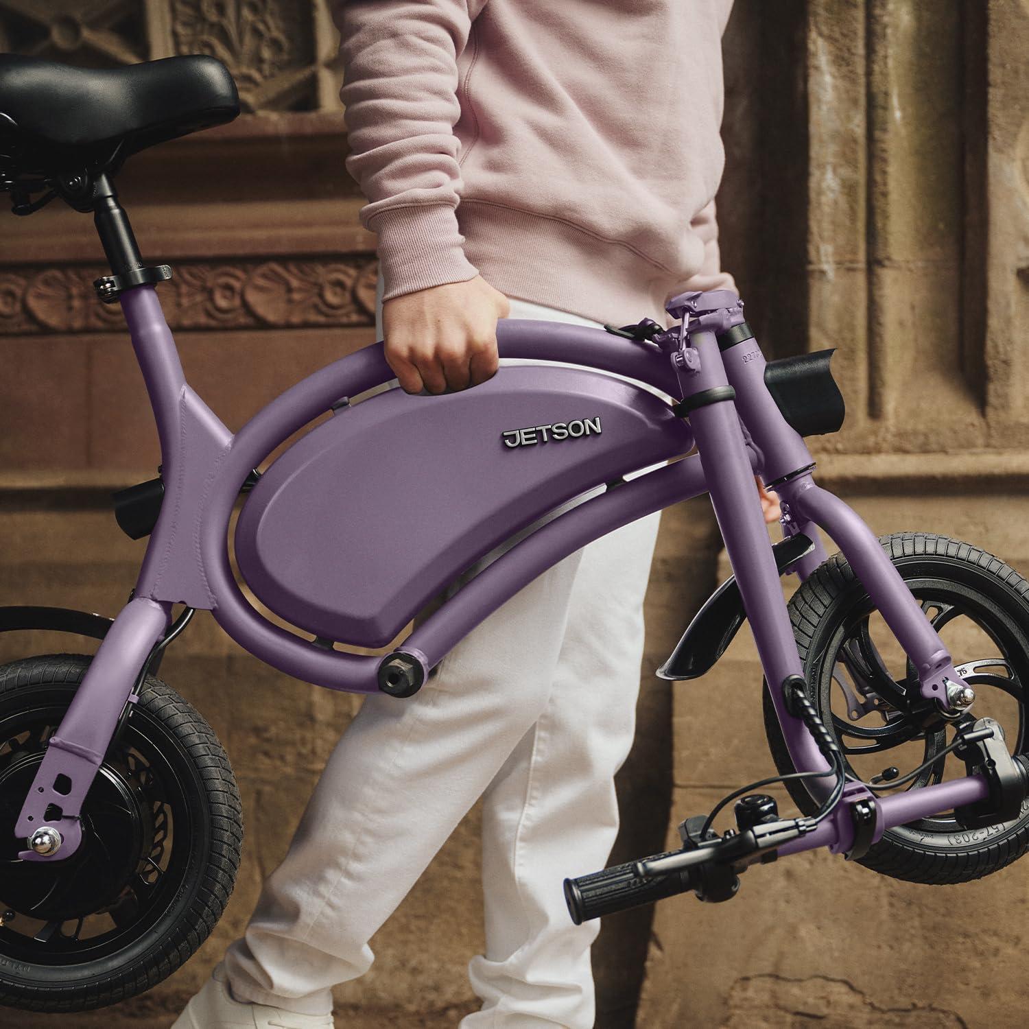 image:imageJetson Bolt Electric Bike Foot Pegs EasyFolding Builtin Carrying Handle Twist Throttle Cruise Control Up to 155 MPH Range Up to 15 Miles Ages 1312 inch Bolt