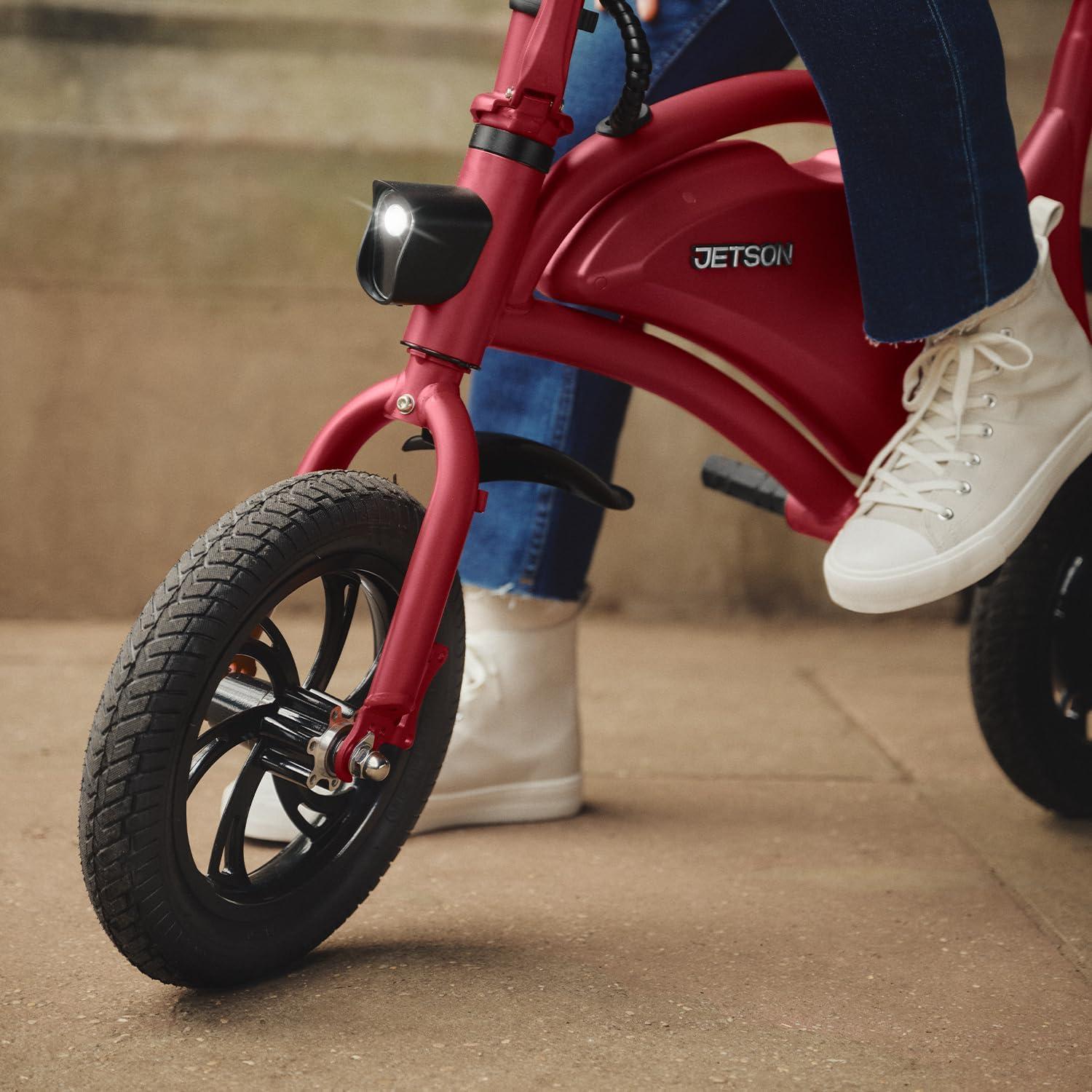 image:imageJetson Bolt Electric Bike Foot Pegs EasyFolding Builtin Carrying Handle Twist Throttle Cruise Control Up to 155 MPH Range Up to 15 Miles Ages 1312 inch Bolt
