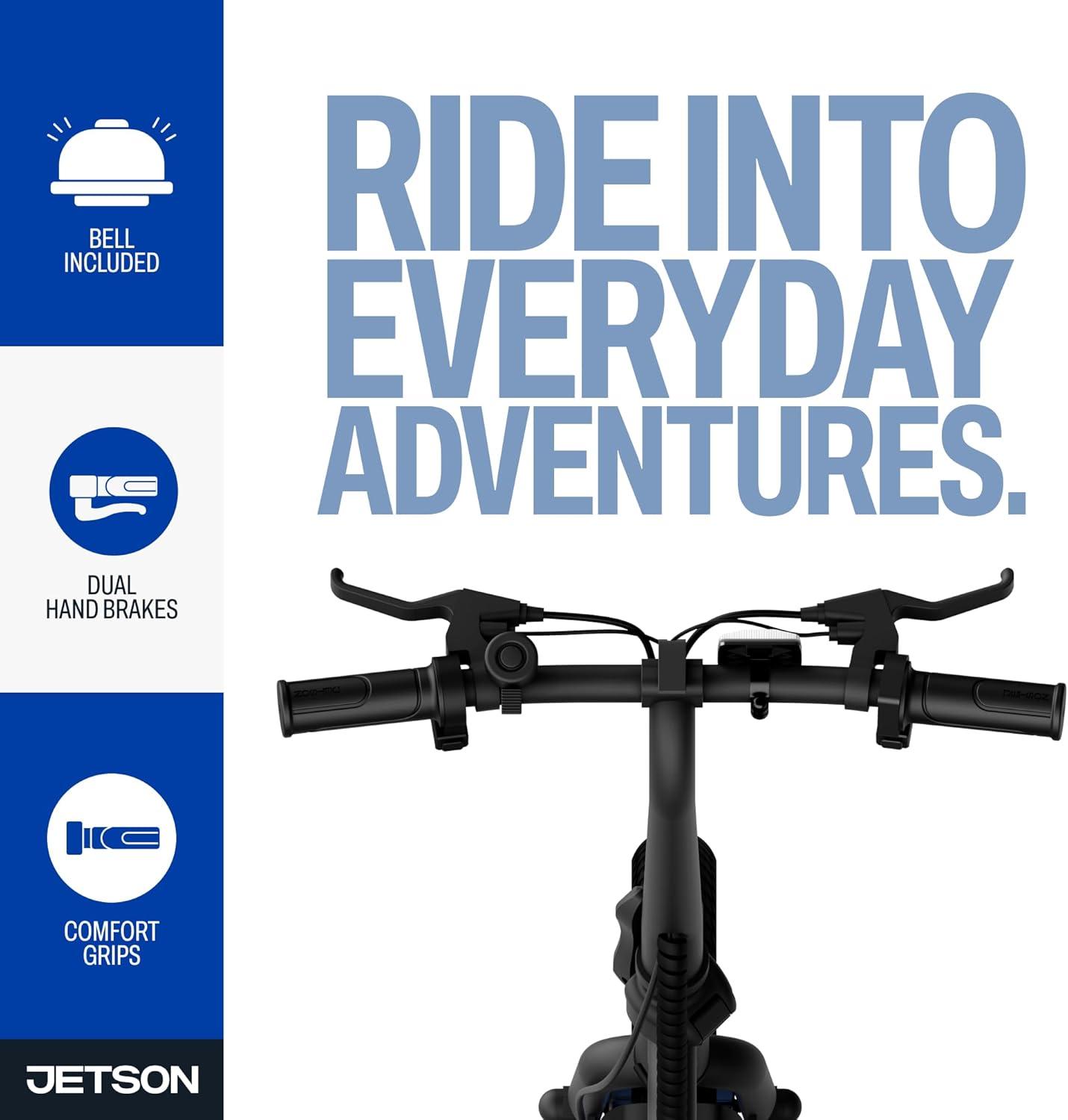 image:imageJetson Bolt Electric Bike Foot Pegs EasyFolding Builtin Carrying Handle Twist Throttle Cruise Control Up to 155 MPH Range Up to 15 Miles Ages 1312 inch Bolt
