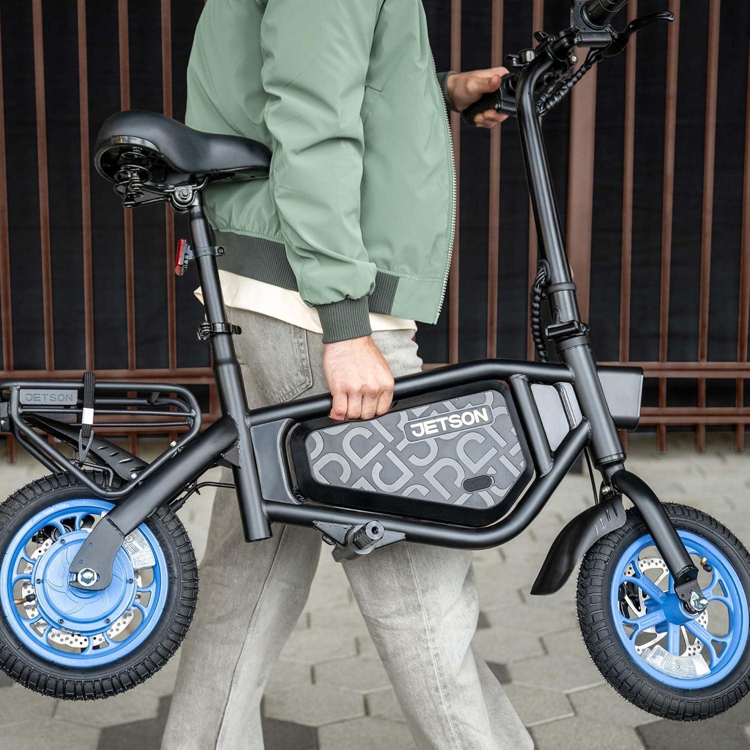 image:imageJetson Bolt Electric Bike Foot Pegs EasyFolding Builtin Carrying Handle Twist Throttle Cruise Control Up to 155 MPH Range Up to 15 Miles Ages 1312 inch Bolt