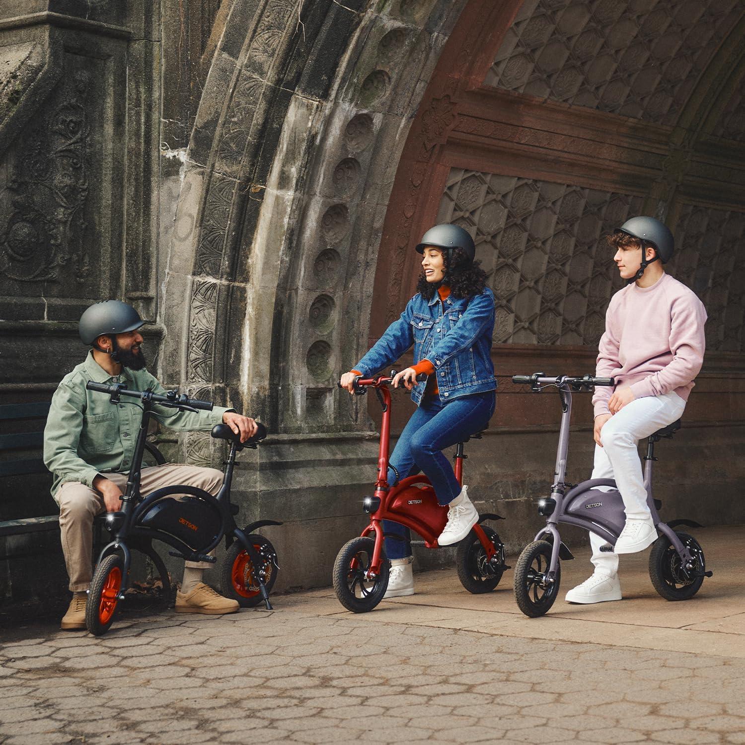 image:imageJetson Bolt Electric Bike Foot Pegs EasyFolding Builtin Carrying Handle Twist Throttle Cruise Control Up to 155 MPH Range Up to 15 Miles Ages 1312 inch Bolt