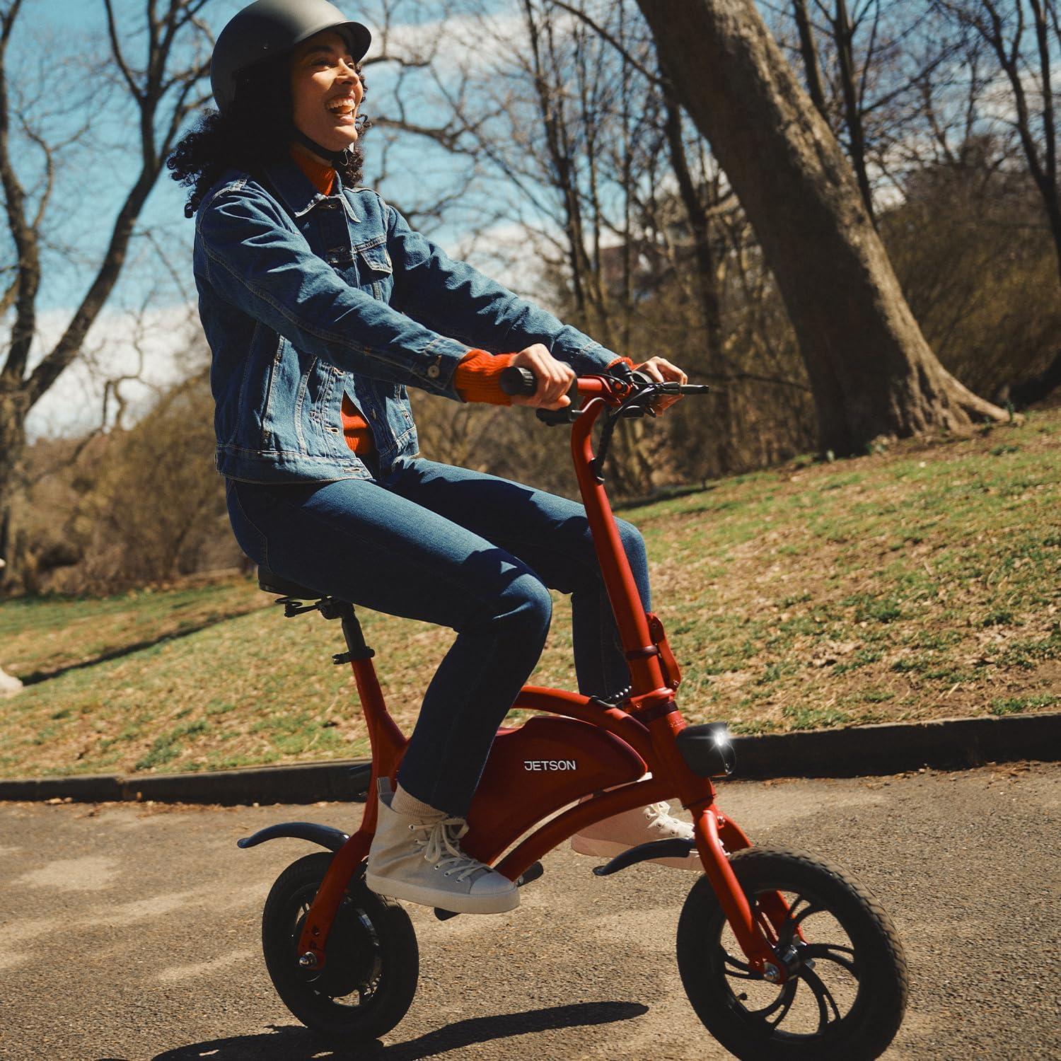 image:imageJetson Bolt Electric Bike Foot Pegs EasyFolding Builtin Carrying Handle Twist Throttle Cruise Control Up to 155 MPH Range Up to 15 Miles Ages 1312 inch Bolt