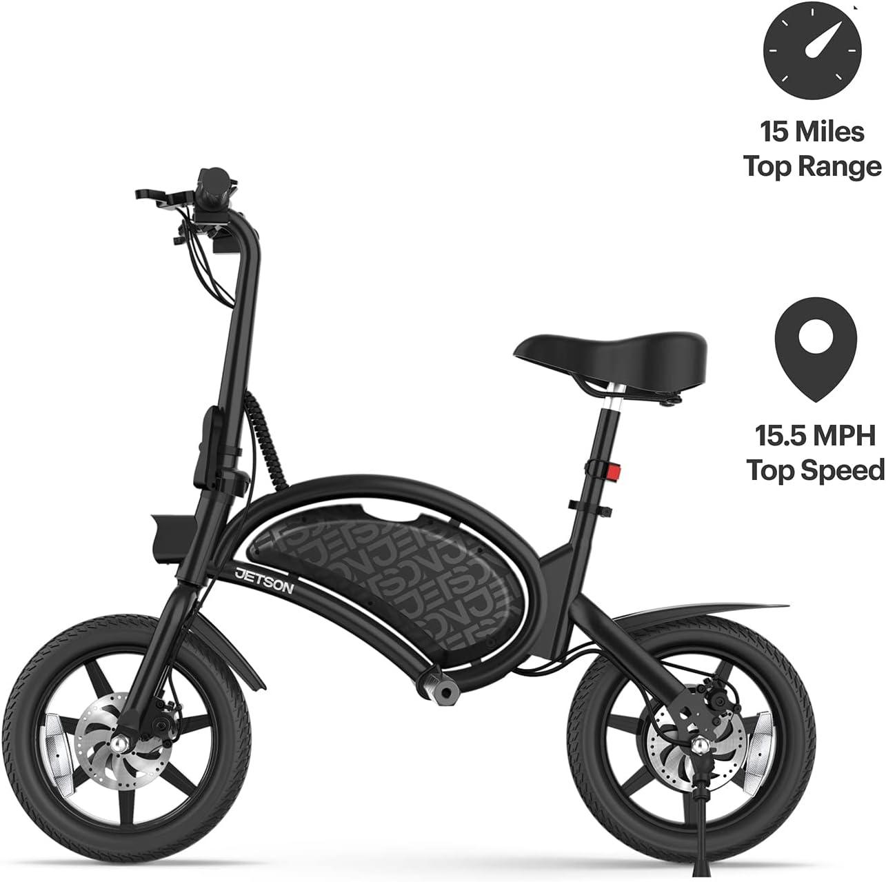 image:imageJetson Bolt Electric Bike Foot Pegs EasyFolding Builtin Carrying Handle Twist Throttle Cruise Control Up to 155 MPH Range Up to 15 Miles Ages 1314 inch Bolt