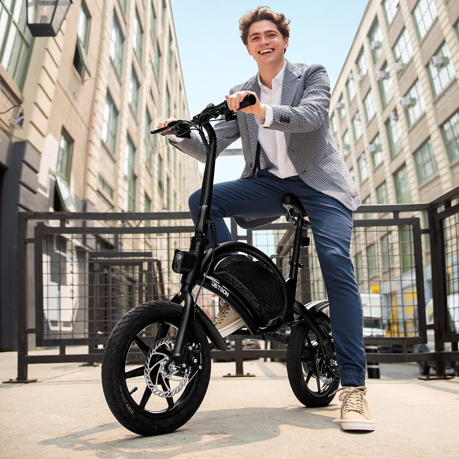 image:imageJetson Bolt Electric Bike Foot Pegs EasyFolding Builtin Carrying Handle Twist Throttle Cruise Control Up to 155 MPH Range Up to 15 Miles Ages 1314 inch Bolt