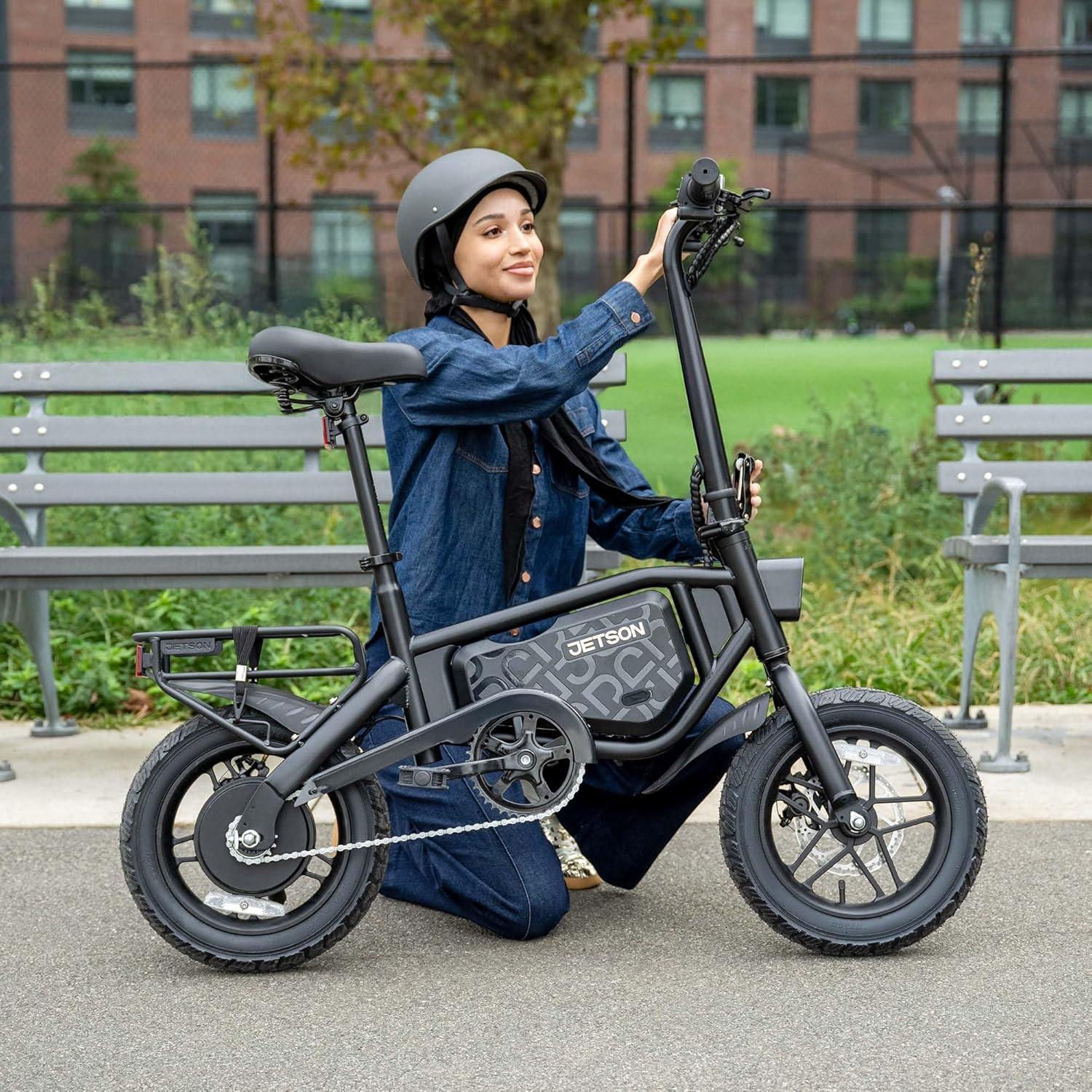 image:imageJetson Bolt Electric Bike Foot Pegs EasyFolding Builtin Carrying Handle Twist Throttle Cruise Control Up to 155 MPH Range Up to 15 Miles Ages 1314 inch Bolt Pro