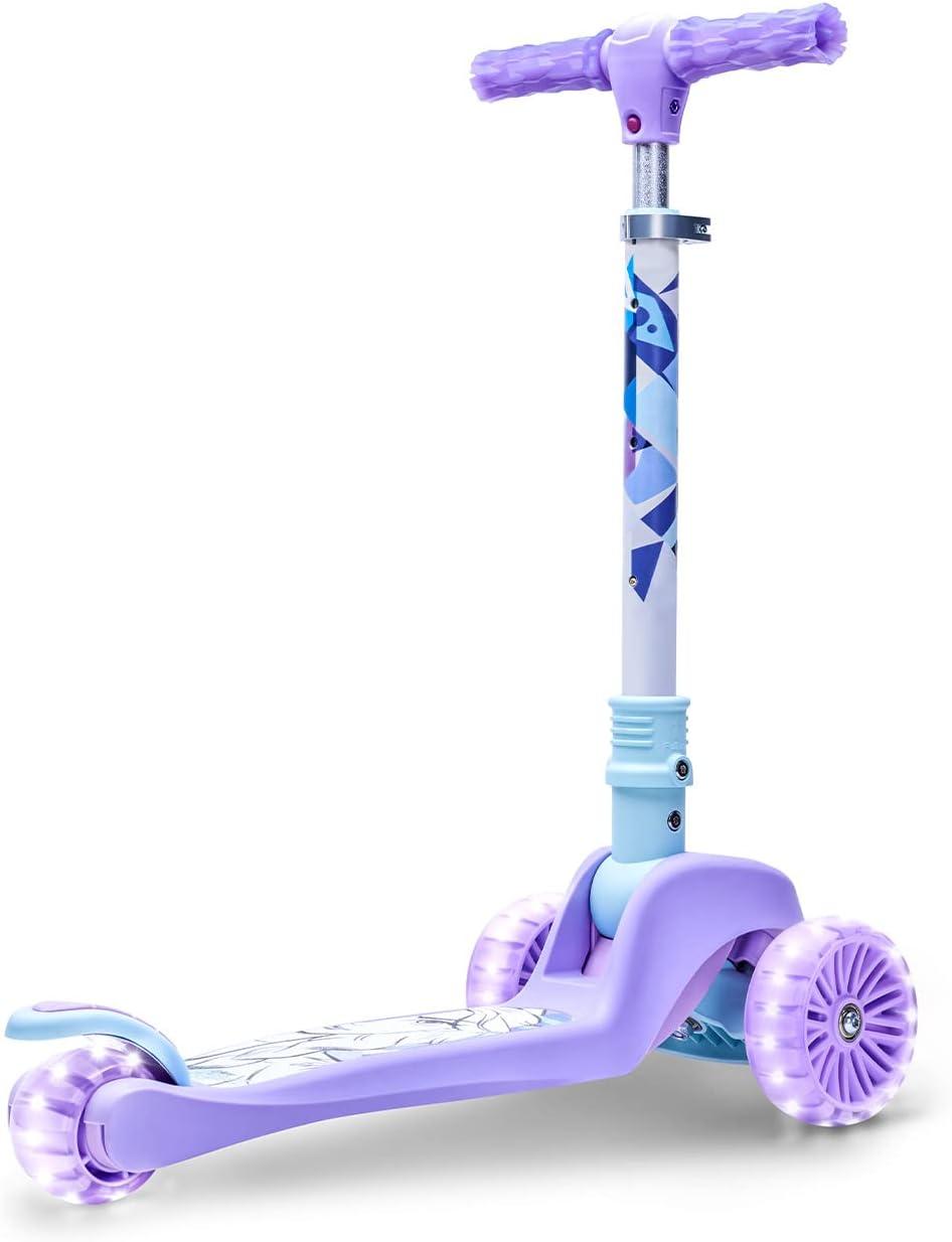 image:imageJetson Character Kids Kick Scooter LED Lights on Stem amp LightUp Wheels Lightweight Frame HeightAdjustable Handlebar LeantoSteer System EasyFold MechanismFrozen II