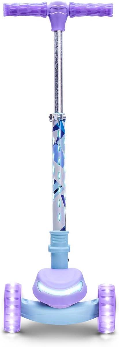 image:imageJetson Character Kids Kick Scooter LED Lights on Stem amp LightUp Wheels Lightweight Frame HeightAdjustable Handlebar LeantoSteer System EasyFold MechanismFrozen II