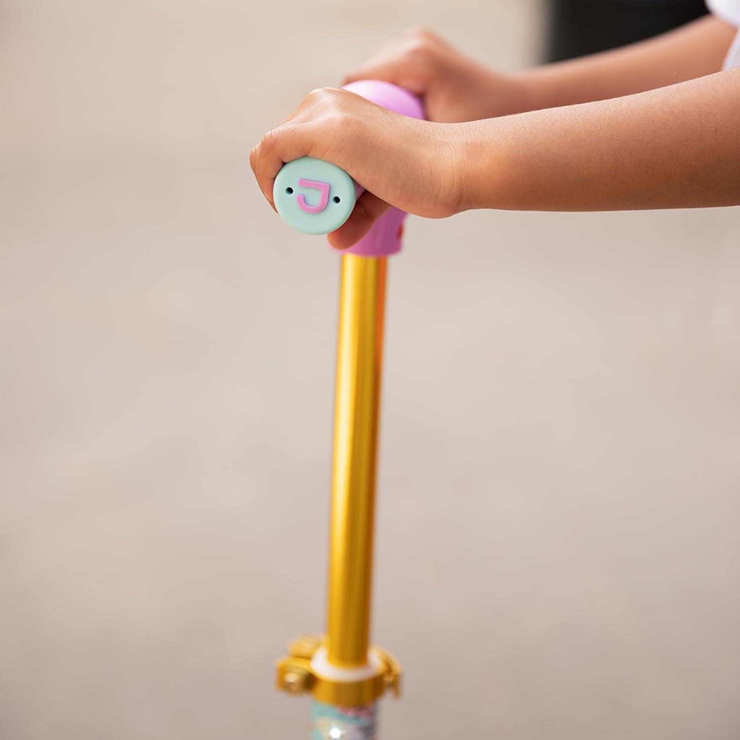 image:imageJetson Character Kids Kick Scooter LED Lights on Stem amp LightUp Wheels Lightweight Frame HeightAdjustable Handlebar LeantoSteer System EasyFold MechanismPrincess Pink