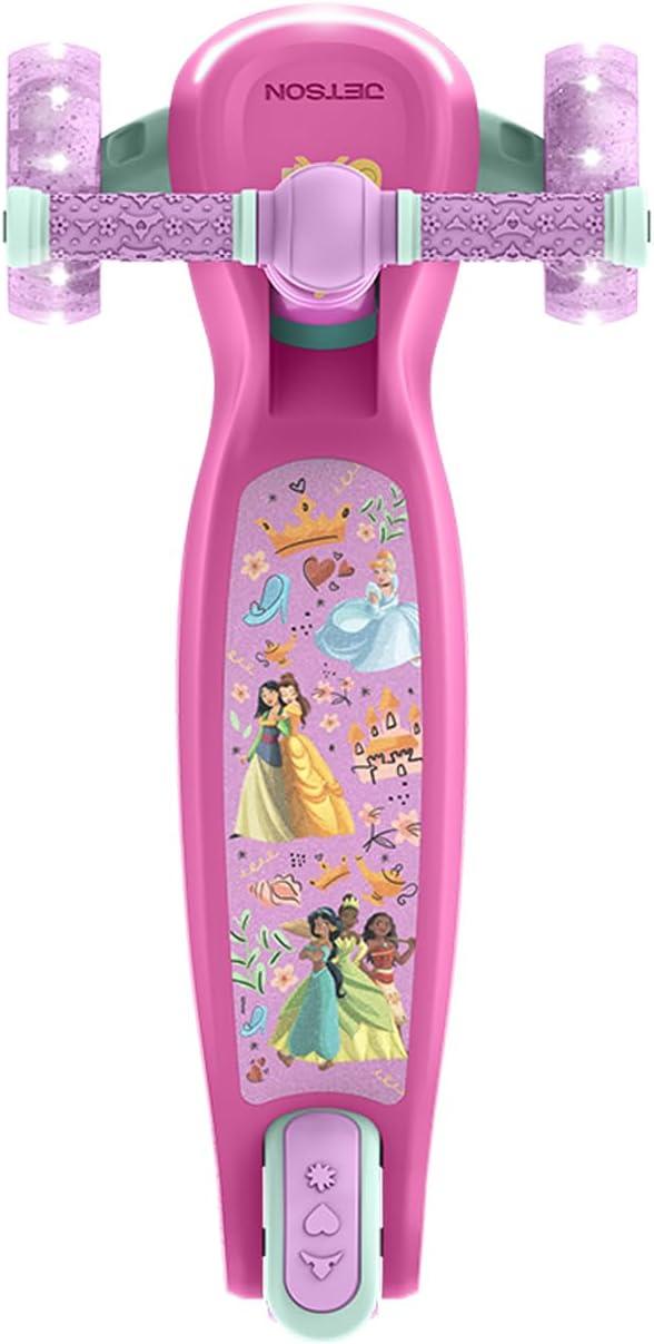image:imageJetson Character Kids Kick Scooter LED Lights on Stem amp LightUp Wheels Lightweight Frame HeightAdjustable Handlebar LeantoSteer System EasyFold MechanismPrincess Pink