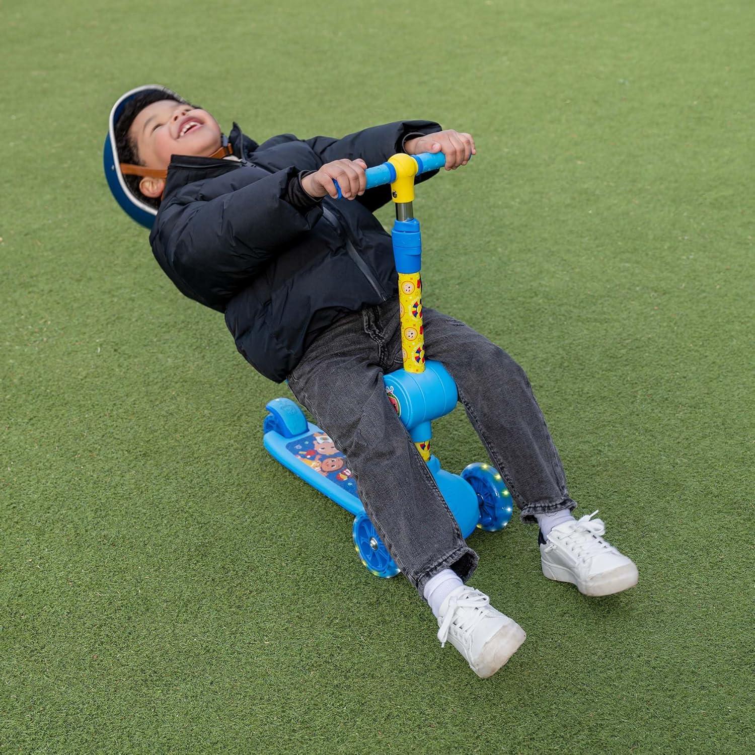 image:imageJetson Character Kids Kick Scooter LED Lights on Stem amp LightUp Wheels Lightweight Frame HeightAdjustable Handlebar LeantoSteer System EasyFold MechanismBlue