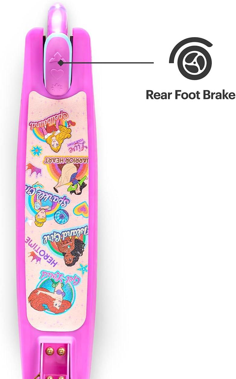image:imageJetson Character Kids Kick Scooter LED Lights on Stem amp LightUp Wheels Lightweight Frame HeightAdjustable Handlebar LeantoSteer System EasyFold MechanismPrincess