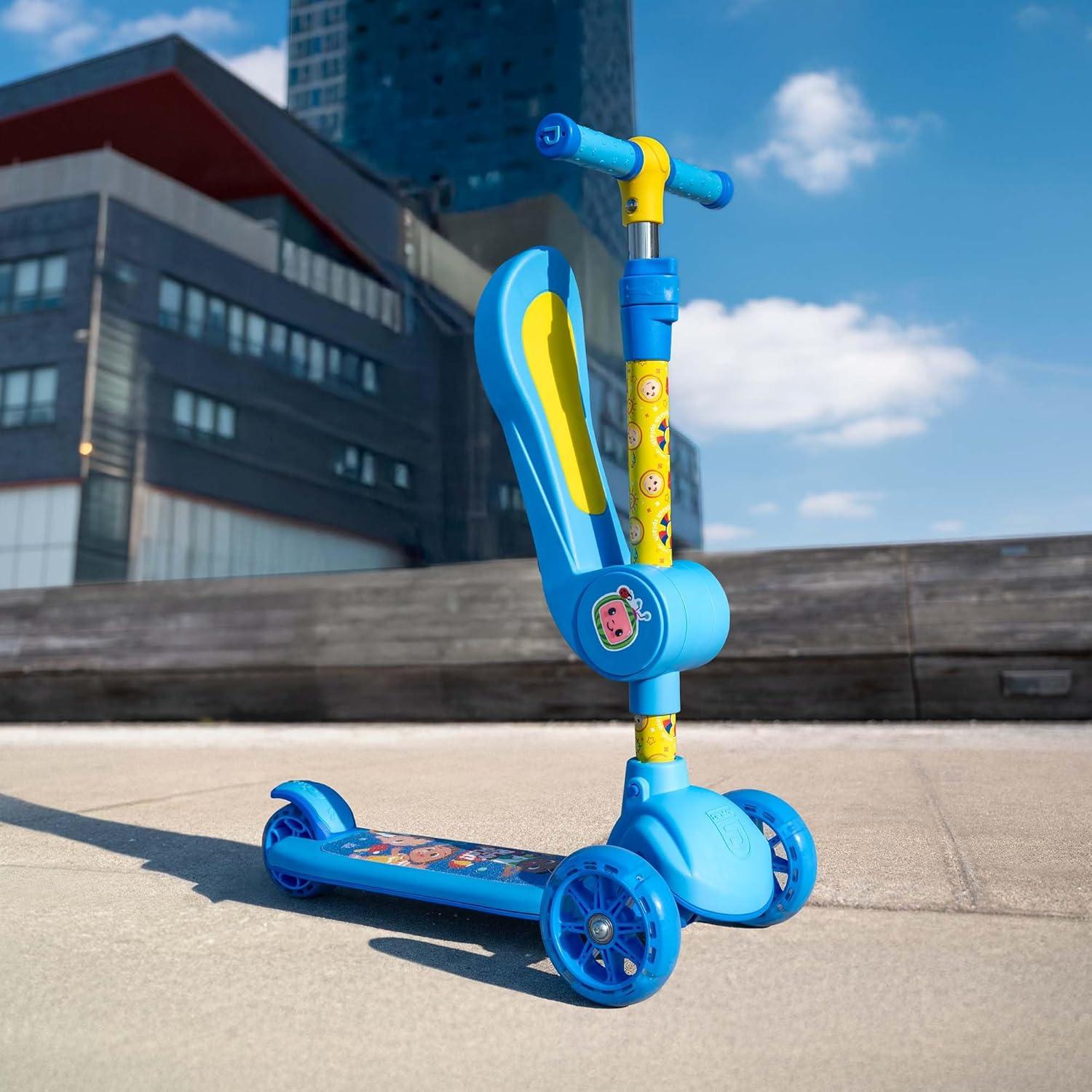 image:imageJetson Character Kids Kick Scooter LED Lights on Stem amp LightUp Wheels Lightweight Frame HeightAdjustable Handlebar LeantoSteer System EasyFold MechanismBlue