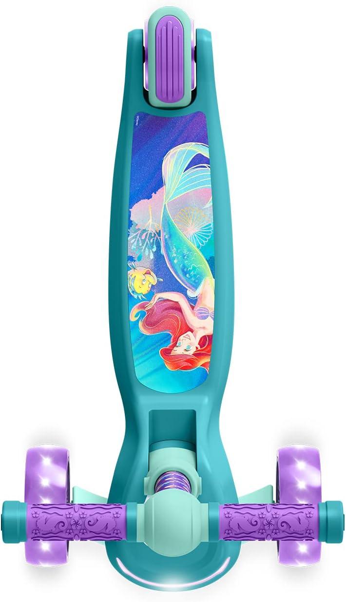 image:imageJetson Character Kids Kick Scooter LED Lights on Stem amp LightUp Wheels Lightweight Frame HeightAdjustable Handlebar LeantoSteer System EasyFold MechanismLittle Mermaid