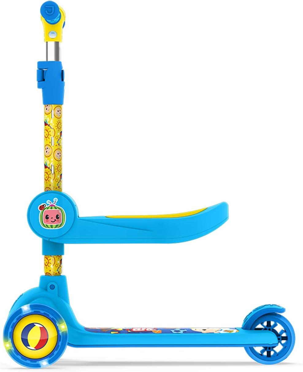 image:imageJetson Character Kids Kick Scooter LED Lights on Stem amp LightUp Wheels Lightweight Frame HeightAdjustable Handlebar LeantoSteer System EasyFold MechanismBlue