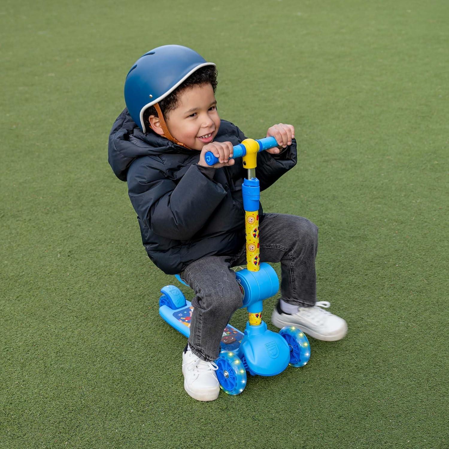 image:imageJetson Character Kids Kick Scooter LED Lights on Stem amp LightUp Wheels Lightweight Frame HeightAdjustable Handlebar LeantoSteer System EasyFold MechanismBlue