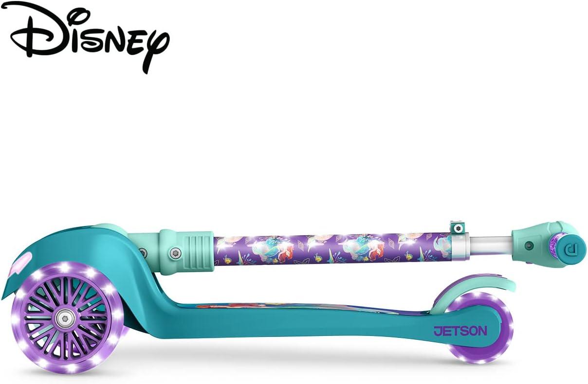 image:imageJetson Character Kids Kick Scooter LED Lights on Stem amp LightUp Wheels Lightweight Frame HeightAdjustable Handlebar LeantoSteer System EasyFold MechanismLittle Mermaid