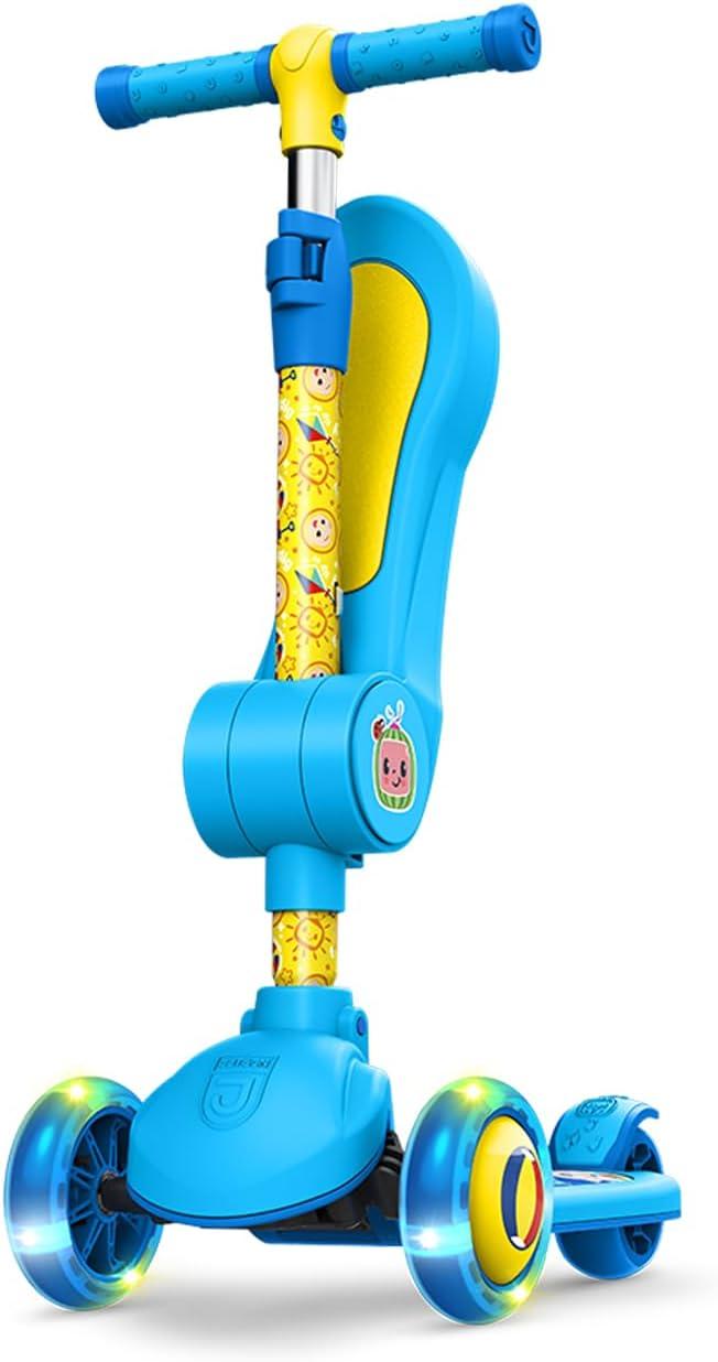 image:imageJetson Character Kids Kick Scooter LED Lights on Stem amp LightUp Wheels Lightweight Frame HeightAdjustable Handlebar LeantoSteer System EasyFold MechanismBlue