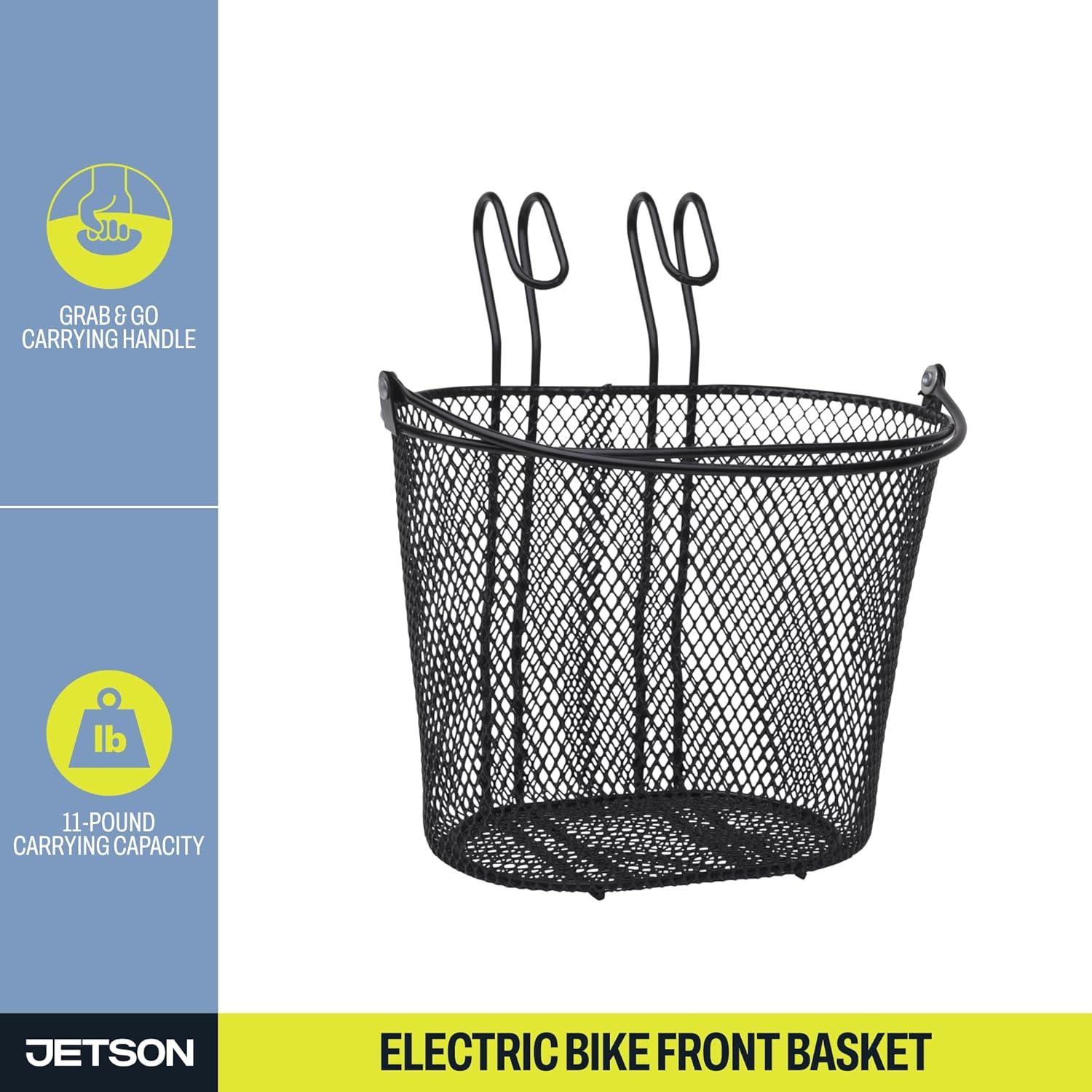 image:imageJetson Front Bicycle Basket Iron Basket Jetson Bolt Bolt Pro LX10 Axle J5 J8 and Haze Compatible