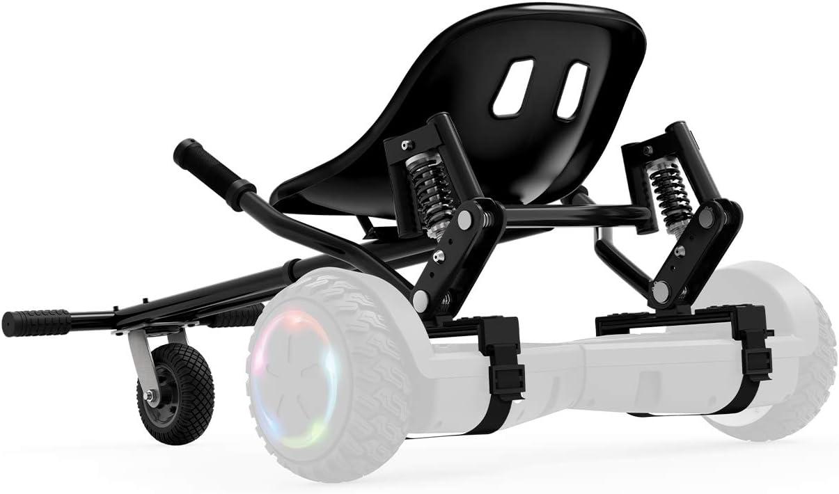 image:imageJetson JetKart 20 Universal Hoverboard Attachment 6 Tire Bucket Seat Adjustable Footrest Accommodates Most Heights Ages 12 Black JKAR20BK