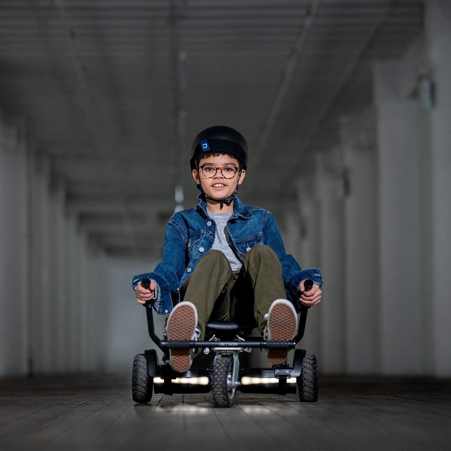 image:imageJetson JetKart 20 Universal Hoverboard Attachment 6 Tire Bucket Seat Adjustable Footrest Accommodates Most Heights Ages 12 Black JKAR20BK