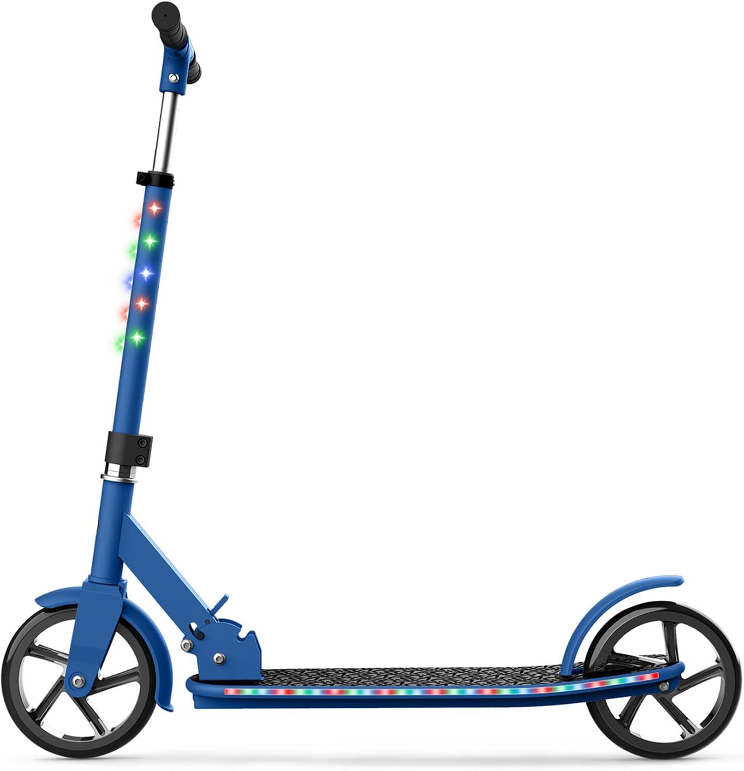image:imageJetson Jupiter Jumbo 2Wheel Kick Scooter Sturdy Wide Deck Height Adjustable Handlebar Rear Brake EasyFolding Mechanism 8 inch wheelsJupiter Jumbo Blue