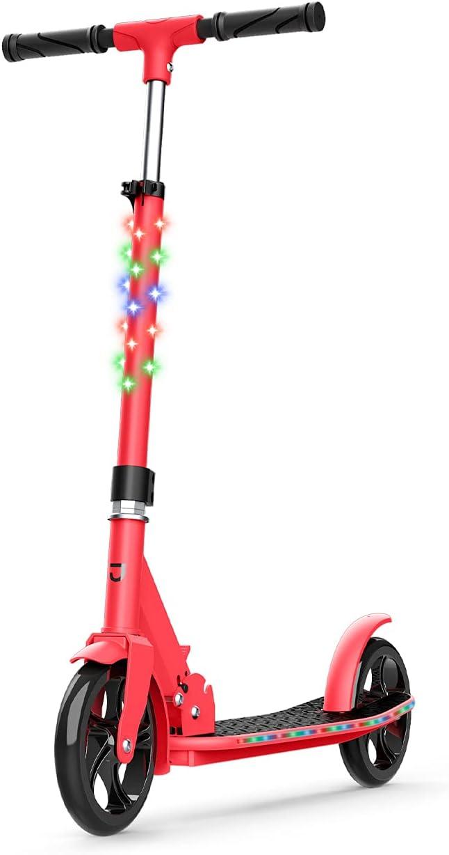 image:imageJetson Jupiter Jumbo 2Wheel Kick Scooter Sturdy Wide Deck Height Adjustable Handlebar Rear Brake EasyFolding Mechanism 8 inch wheelsJupiter Jumbo Red