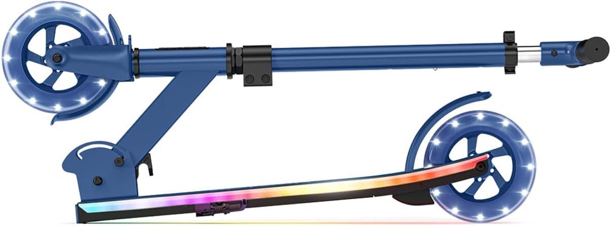 image:imageJetson Jupiter Kids 2Wheel LightUp Kick Scooter LED Lights on Handlebar Stem Wheels amp Deck Adjustable Handlebar Rear Brake EasyFolding Mechanism Ages 5Highlight Blue