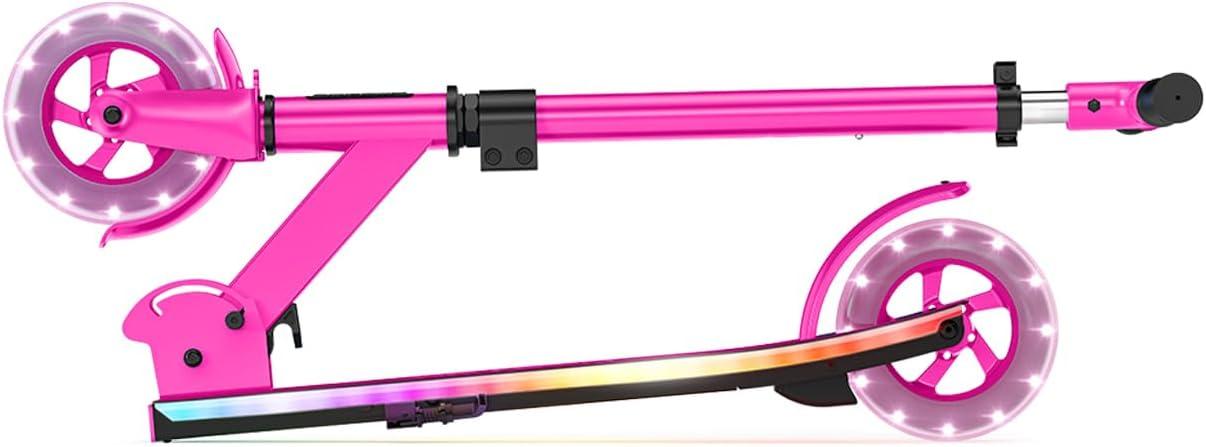image:imageJetson Jupiter Kids 2Wheel LightUp Kick Scooter LED Lights on Handlebar Stem Wheels amp Deck Adjustable Handlebar Rear Brake EasyFolding Mechanism Ages 5Highlight Pink