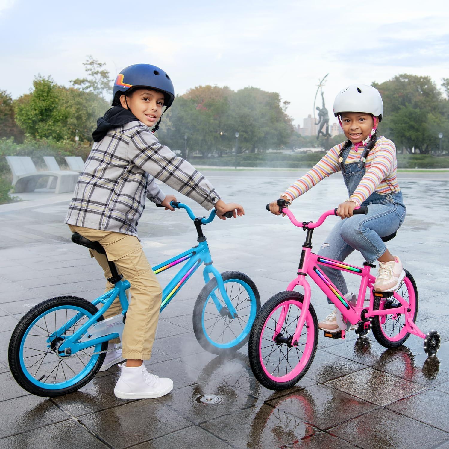 image:imageJetson Light Rider Kids Lightup Unisex Bike LED Lightup Frame 3 Different Light ModesBlue 16 Inch Tire