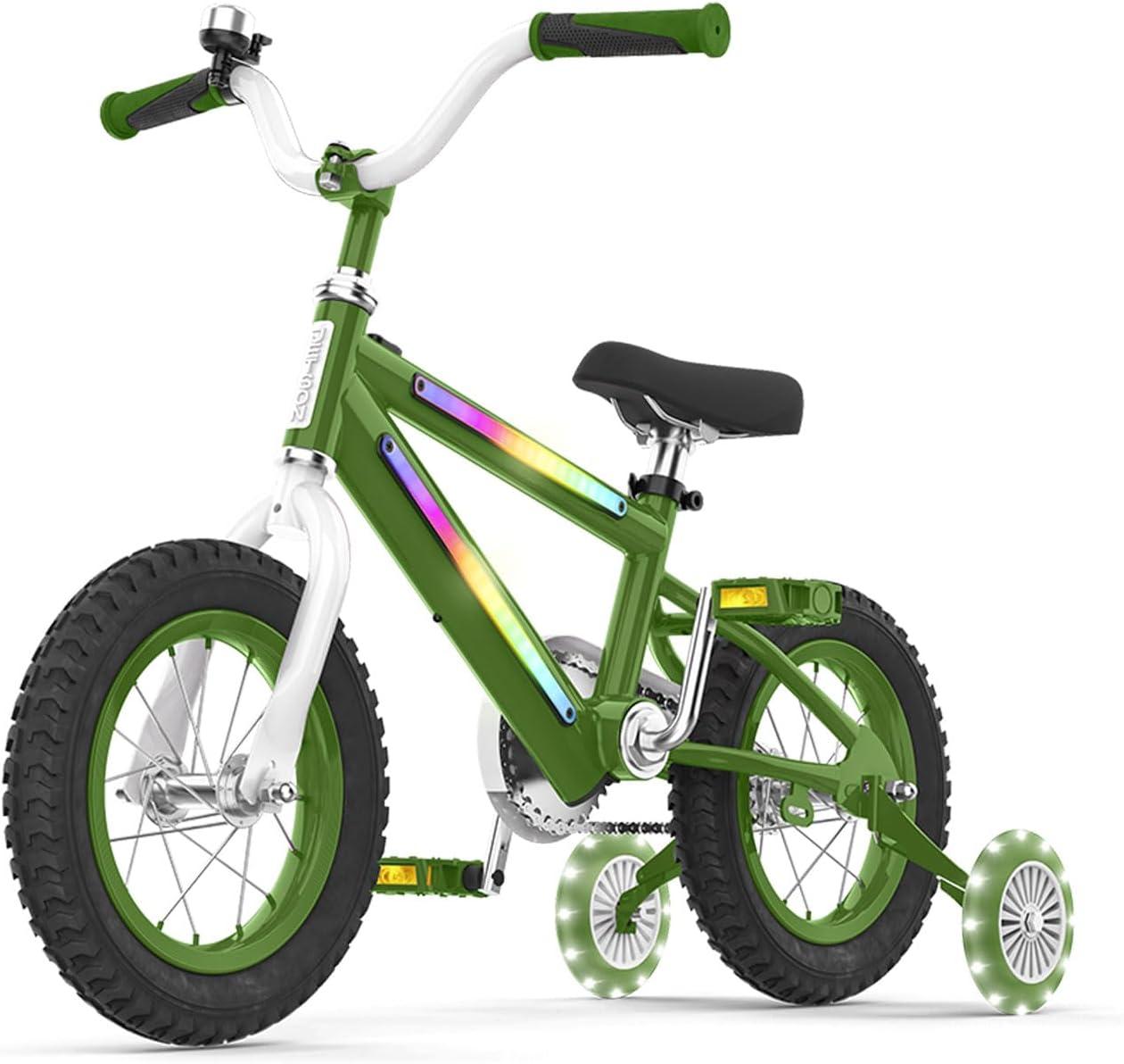 image:imageJetson Light Rider Kids Lightup Unisex Bike LED Lightup Frame 3 Different Light ModesGreen 12 Inch Tire