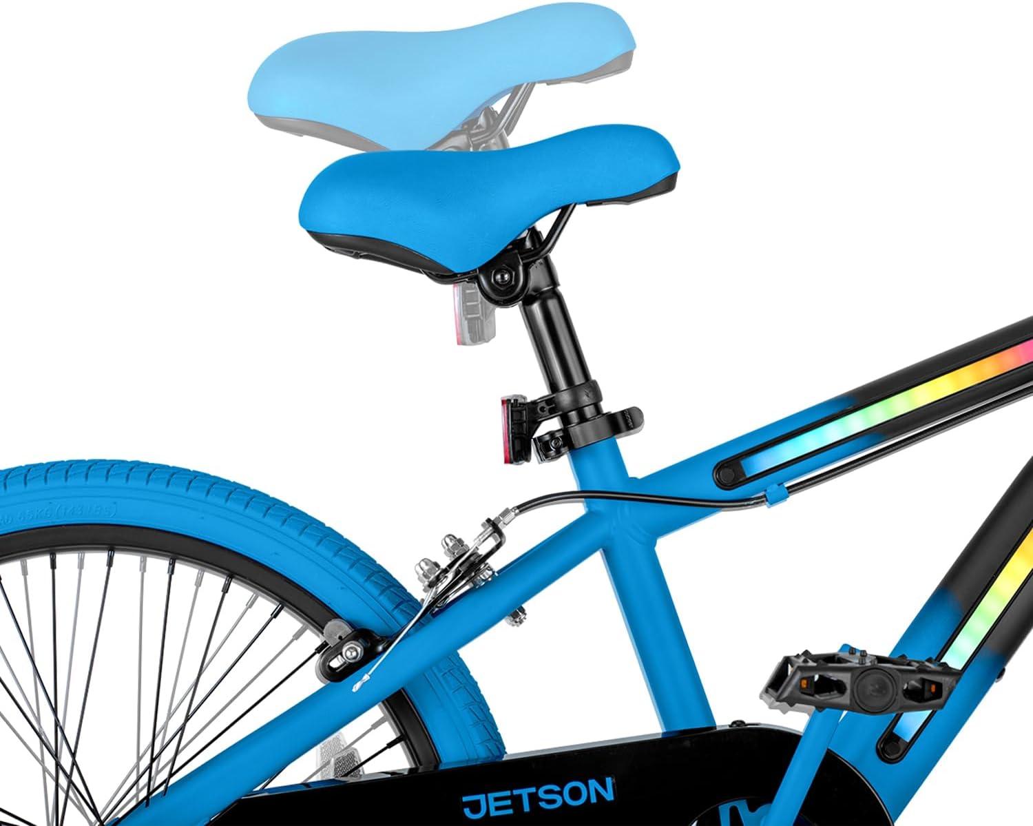 image:imageJetson Light Rider Kids Lightup Unisex Bike LED Lightup Frame 3 Different Light ModesOmbre Blue 20 Inch Tire