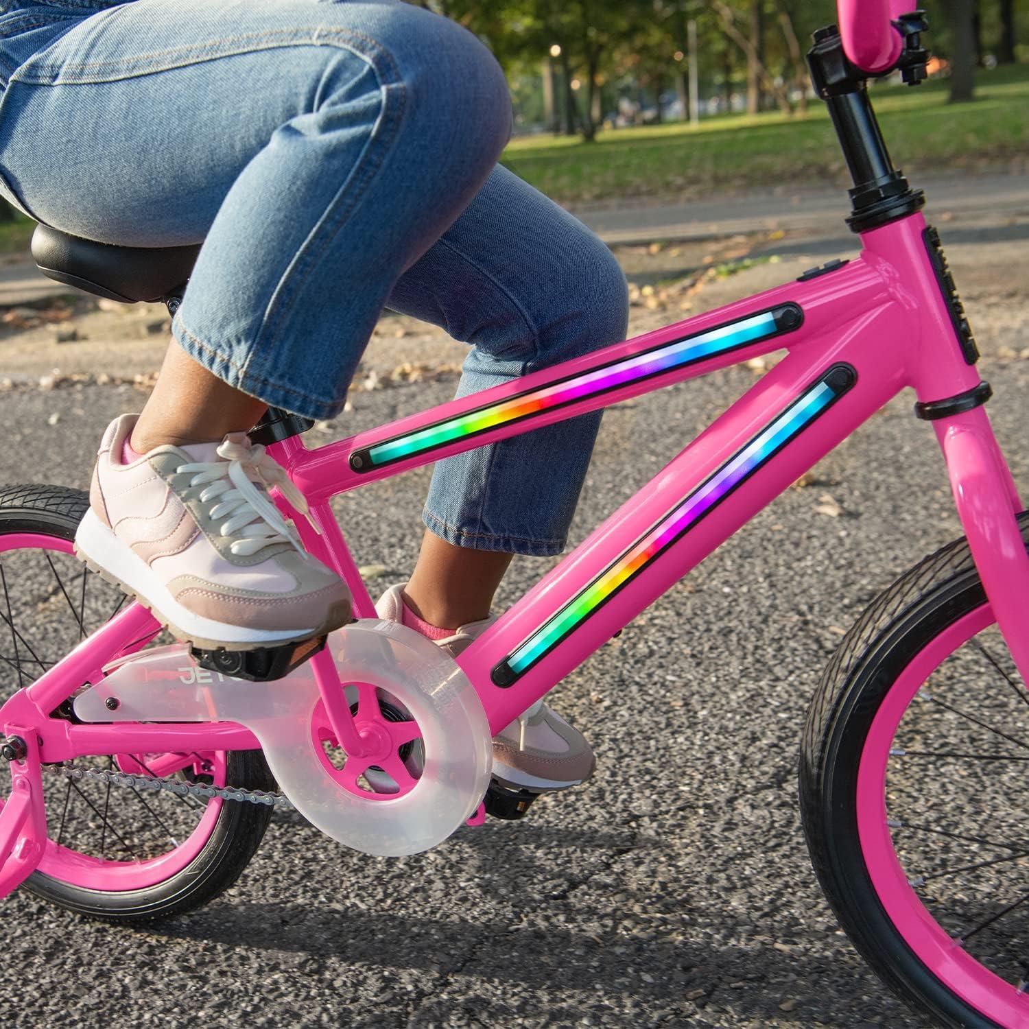 image:imageJetson Light Rider Kids Lightup Unisex Bike LED Lightup Frame 3 Different Light ModesPink 16 Inch Tire