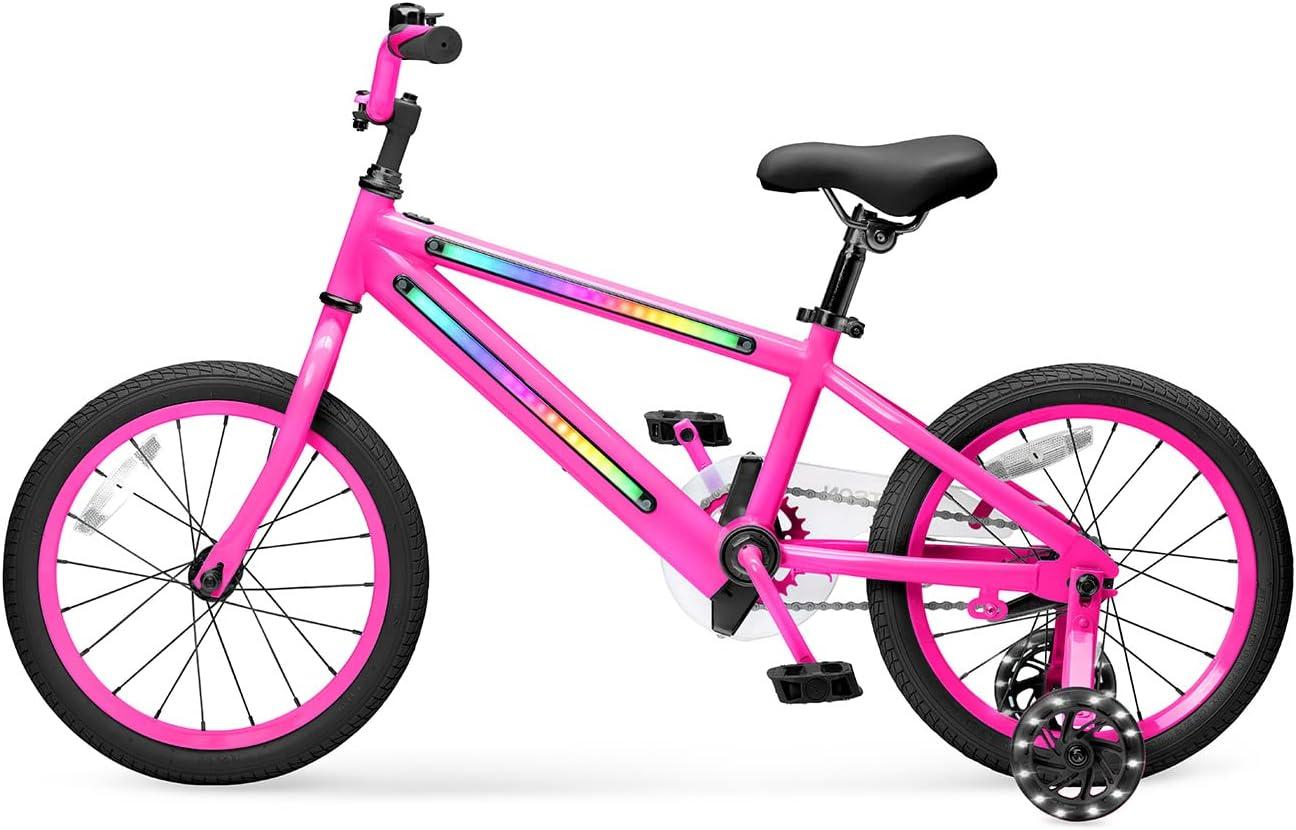 image:imageJetson Light Rider Kids Lightup Unisex Bike LED Lightup Frame 3 Different Light ModesPink 16 Inch Tire