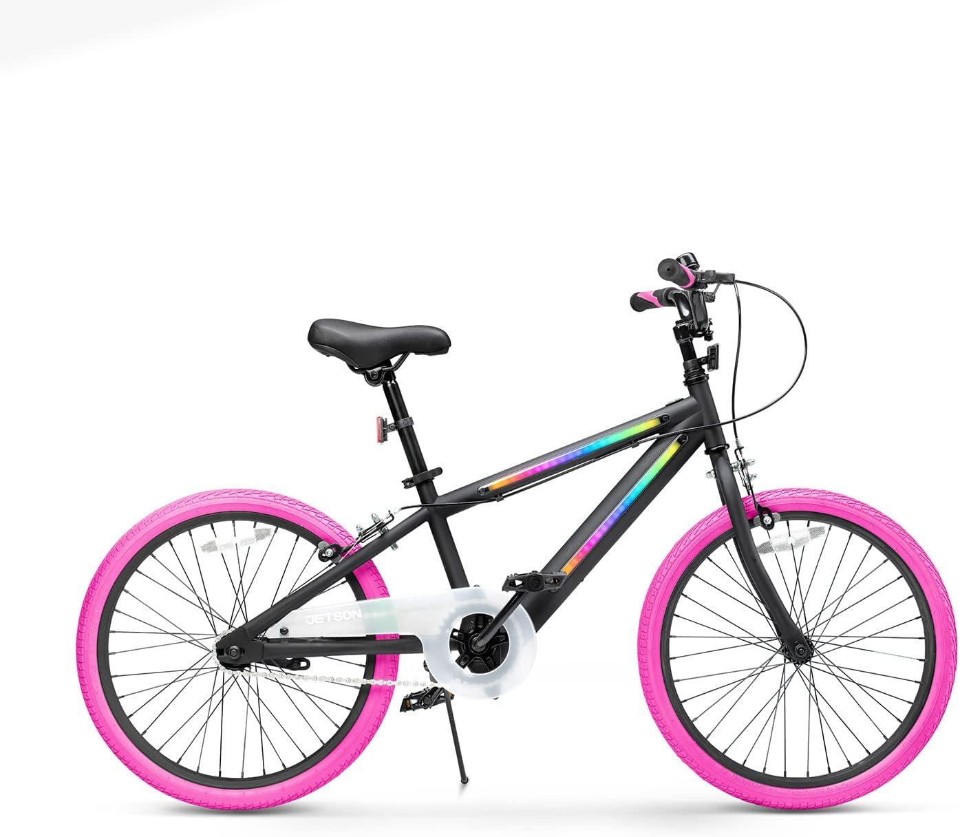 image:imageJetson Light Rider Kids Lightup Unisex Bike LED Lightup Frame 3 Different Light ModesPink 20 Inch Tire