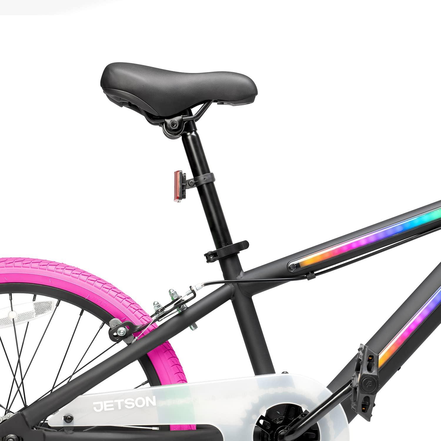 image:imageJetson Light Rider Kids Lightup Unisex Bike LED Lightup Frame 3 Different Light ModesPink 20 Inch Tire