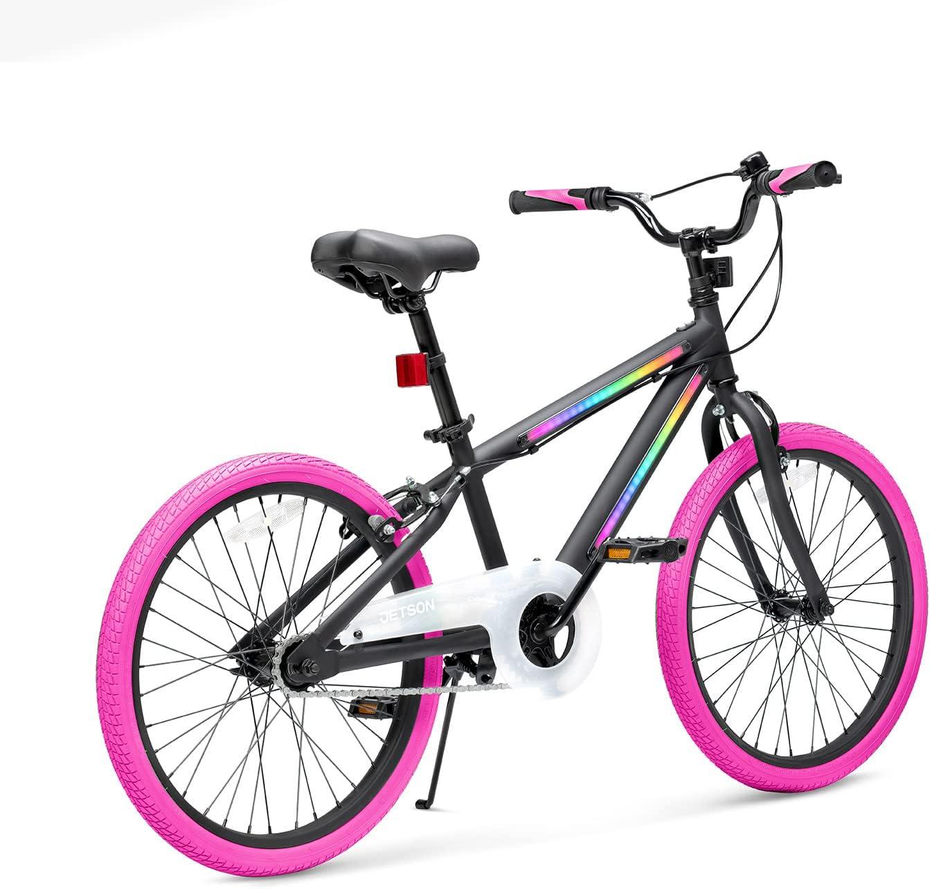 image:imageJetson Light Rider Kids Lightup Unisex Bike LED Lightup Frame 3 Different Light ModesPink 20 Inch Tire