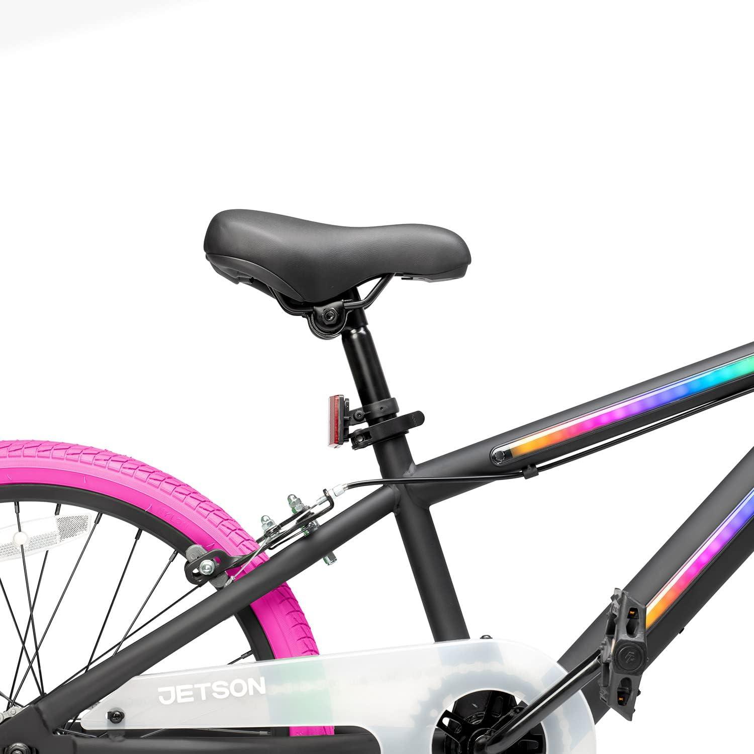 image:imageJetson Light Rider Kids Lightup Unisex Bike LED Lightup Frame 3 Different Light ModesPink 20 Inch Tire