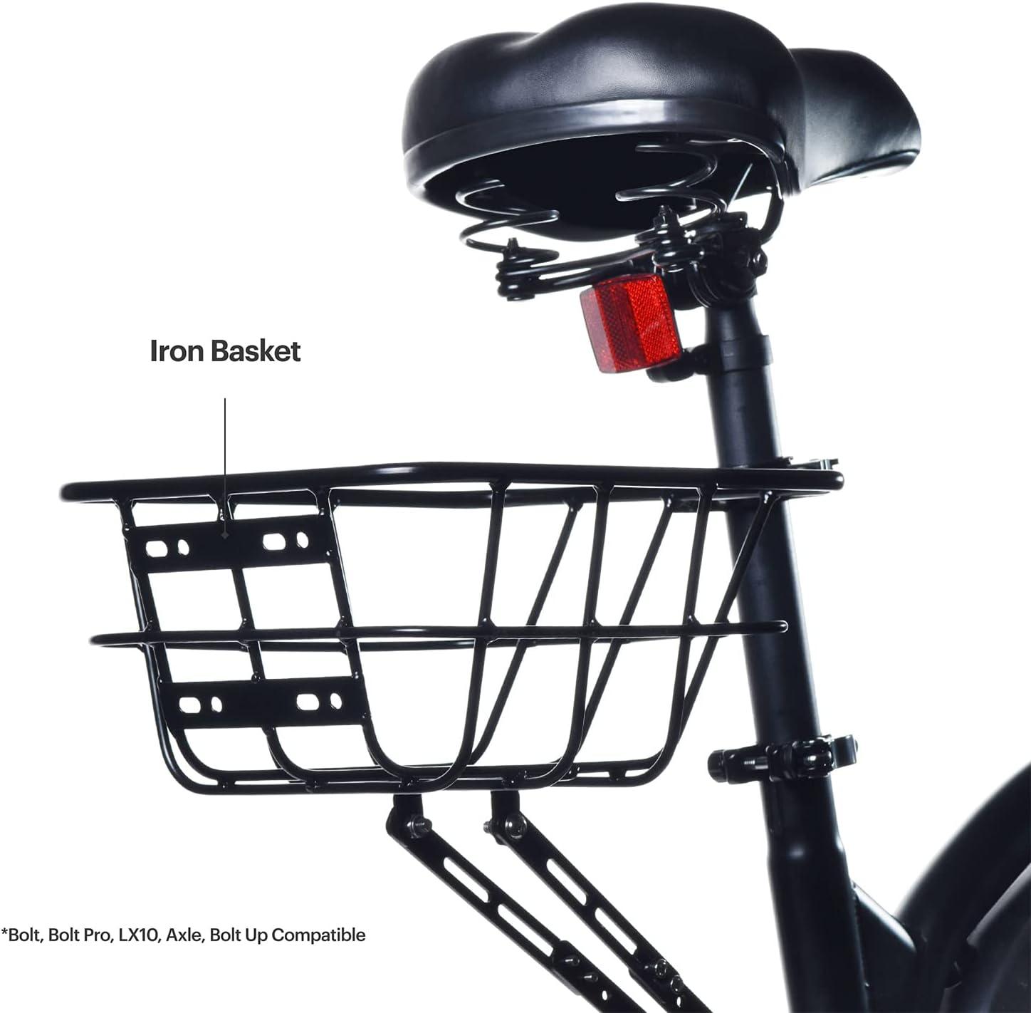 image:imageJetson Rear Bicycle Basket Compatible With These Jetson Products Bolt Bolt Pro LX10 Axle and Bolt Up Black JRBSKTBLK