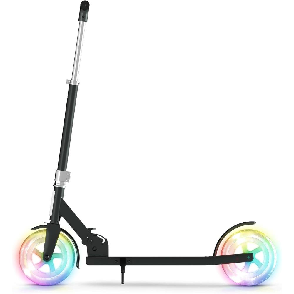 image:imageJetson Jupiter Jumbo 2Wheel Kick Scooter Sturdy Wide Deck Height Adjustable Handlebar Rear Brake EasyFolding Mechanism 8 inch wheelsGalaxy Black