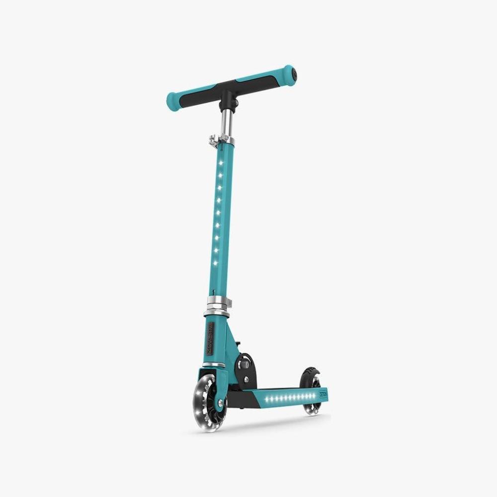 image:imageJetson Jupiter Kids 2Wheel LightUp Kick Scooter LED Lights on Handlebar Stem Wheels amp Deck Adjustable Handlebar Rear Brake EasyFolding Mechanism Ages 5Teal