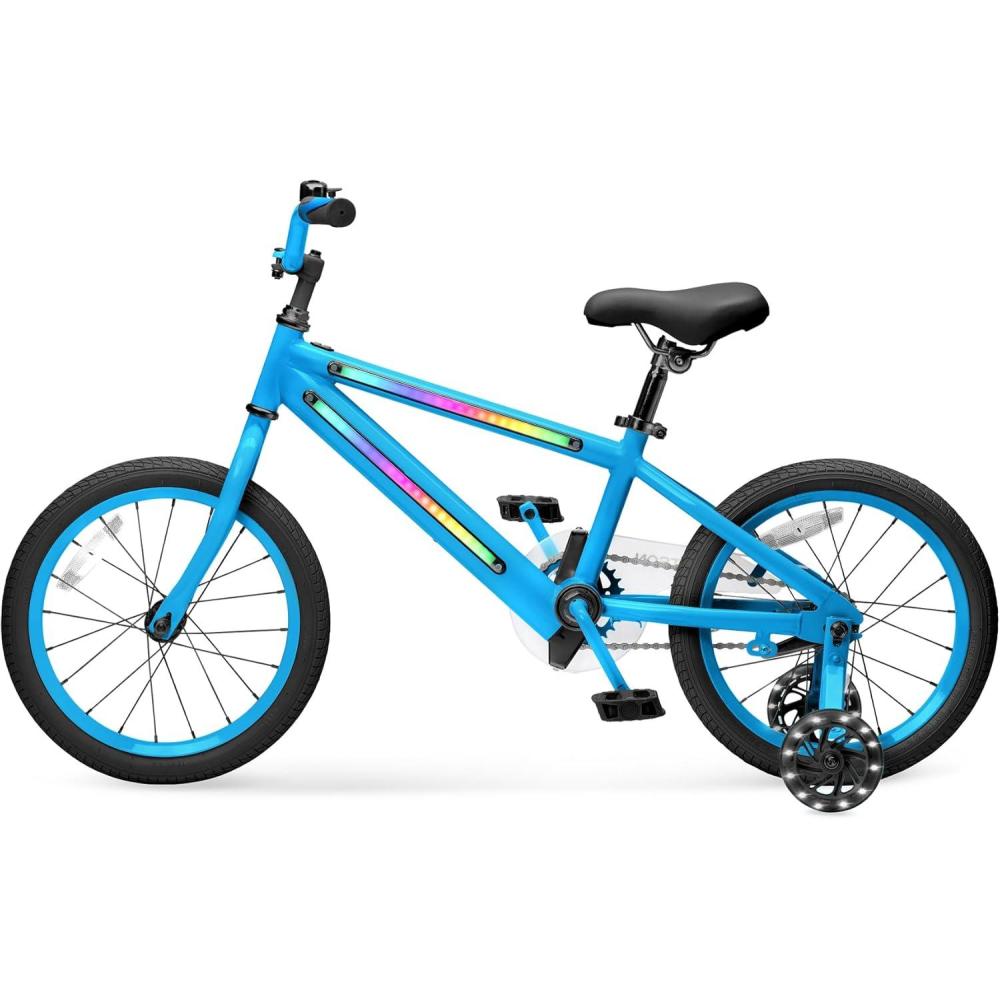 image:imageJetson Light Rider Kids Lightup Unisex Bike LED Lightup Frame 3 Different Light ModesBlue 16 Inch Tire