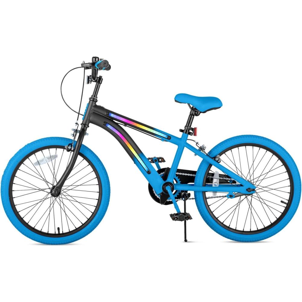image:imageJetson Light Rider Kids Lightup Unisex Bike LED Lightup Frame 3 Different Light ModesOmbre Blue 20 Inch Tire