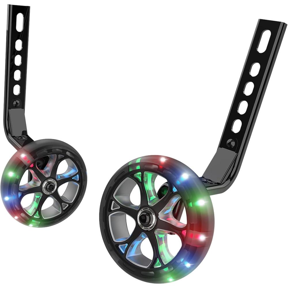 image:imageJetson Spark LightUp Training Wheel Accessory Motion Activated LED LightUp Wheels 4 Inch Wheels Fits Most Bike Wheels From 12 to 2 inches Ages 3 Black JSPRK2BLK