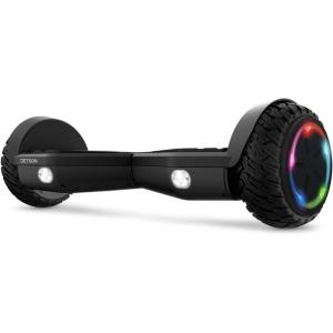 Jetson All Terrain Hoverboard with LED Lights, LED Light-up Wheels, Self-Balancing Hoverboard with Active Balance Technology, Ages 12+(Onyx)