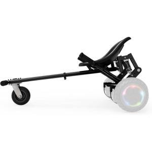 Jetson JetKart 2.0 Universal Hoverboard Attachment, 6″ Tire, Bucket Seat, Adjustable Footrest Accommodates Most Heights, Ages 12+, Black, JKAR20-BK