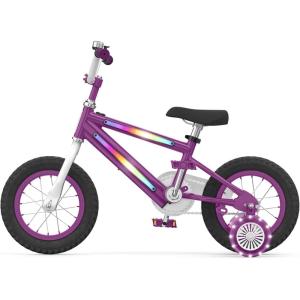 Jetson Light Rider Kids’ Light-up Unisex Bike, LED Light-up Frame, 3 Different Light Modes(Purple 12 Inch Tire)