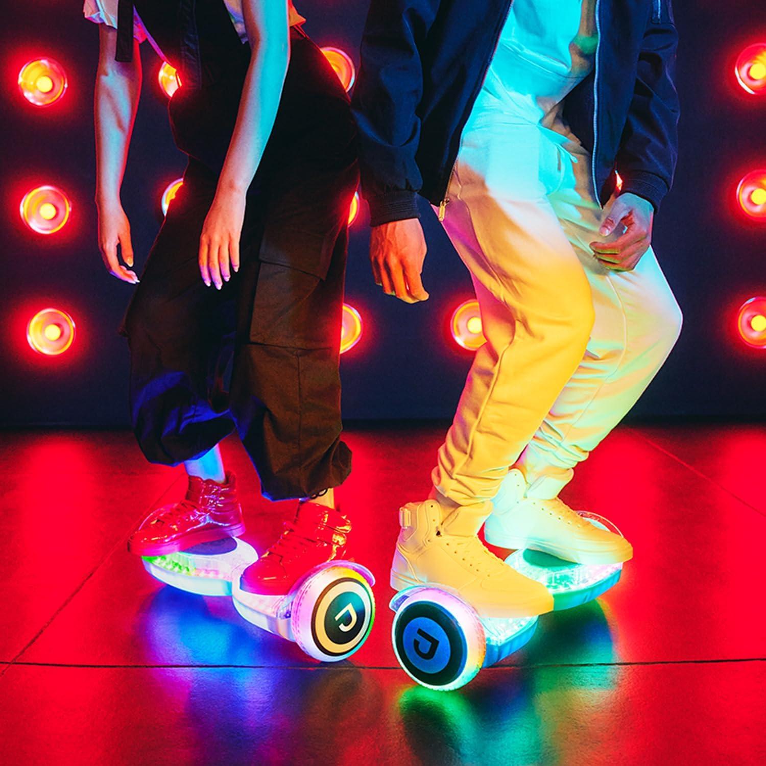 image:imageJetson Pixel Hoverboard LightUp Hoverboard with Internal LED Lights Builtin Bluetooth Speaker Up to 9 Mph Ages 12