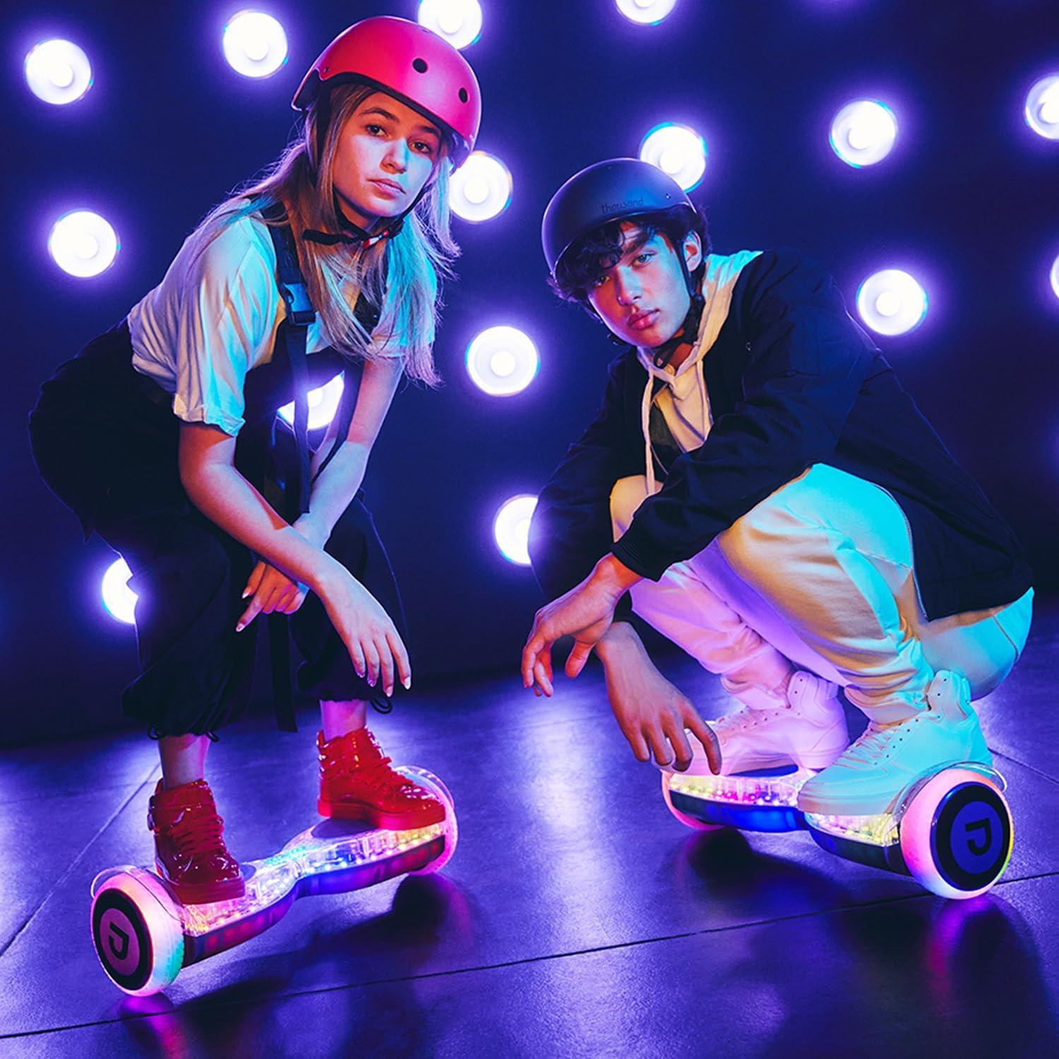 image:imageJetson Pixel Hoverboard LightUp Hoverboard with Internal LED Lights Builtin Bluetooth Speaker Up to 9 Mph Ages 12