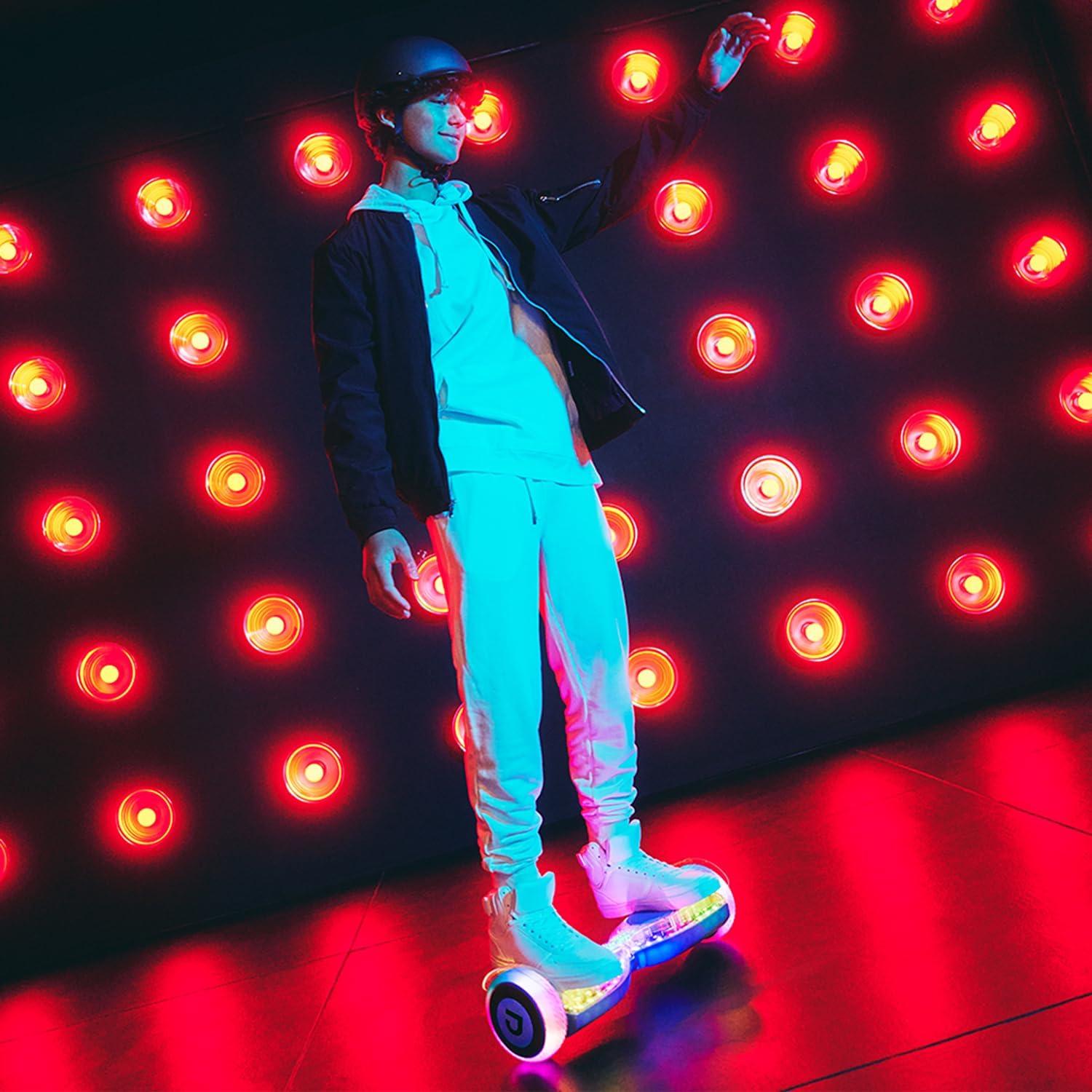 image:imageJetson Pixel Hoverboard LightUp Hoverboard with Internal LED Lights Builtin Bluetooth Speaker Up to 9 Mph Ages 12
