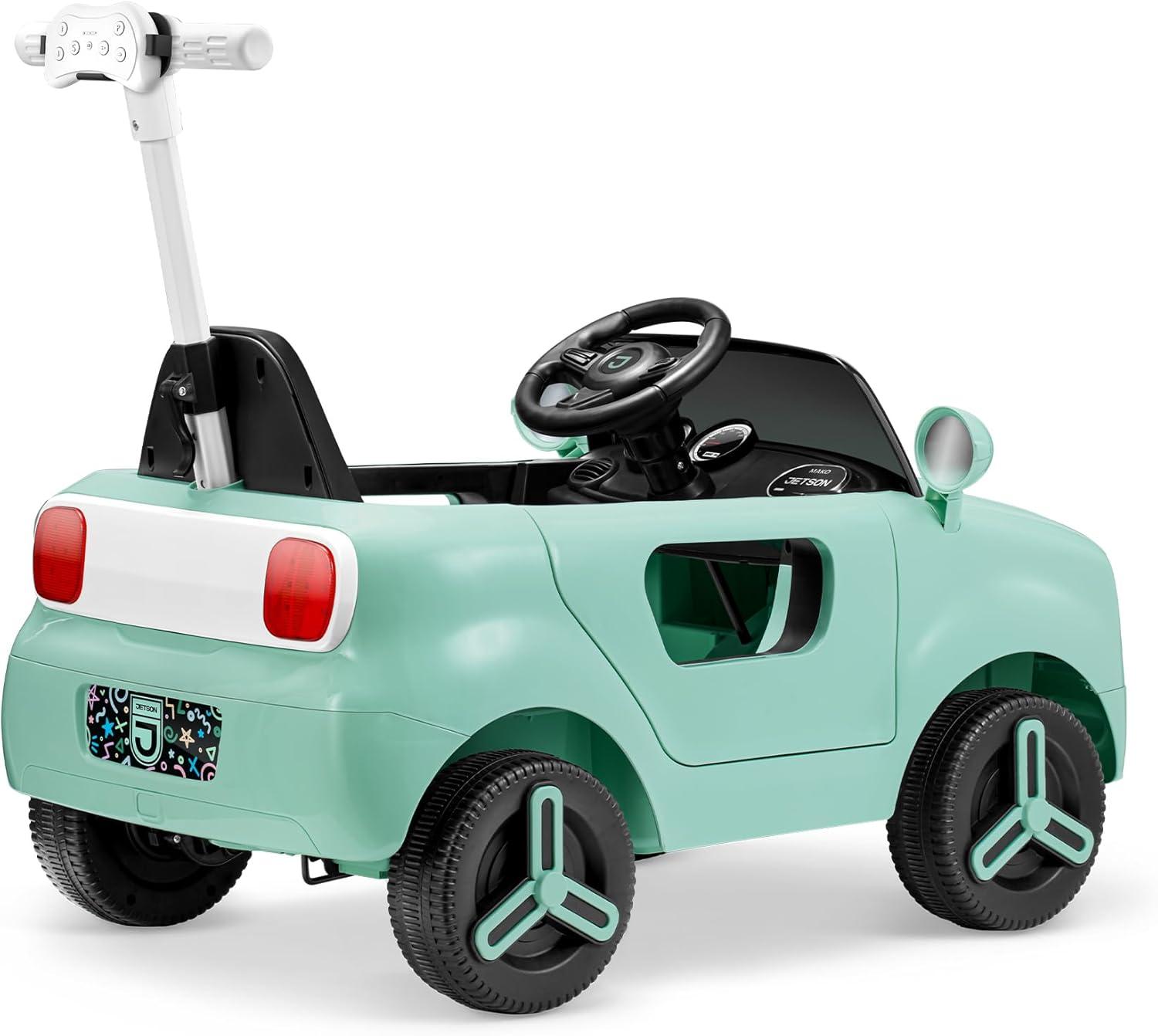 image:imageJetson Mako Kids Electric Motor Assist Push Car 3 Modes Push Drive or Remote Control Top Speed of 3 mph Seatbelt Headlights Recommended Ages 24 Years